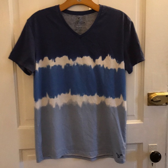 American Eagle Vintage V-Neck Tie Dye T-Shirt - Picture 1 of 3